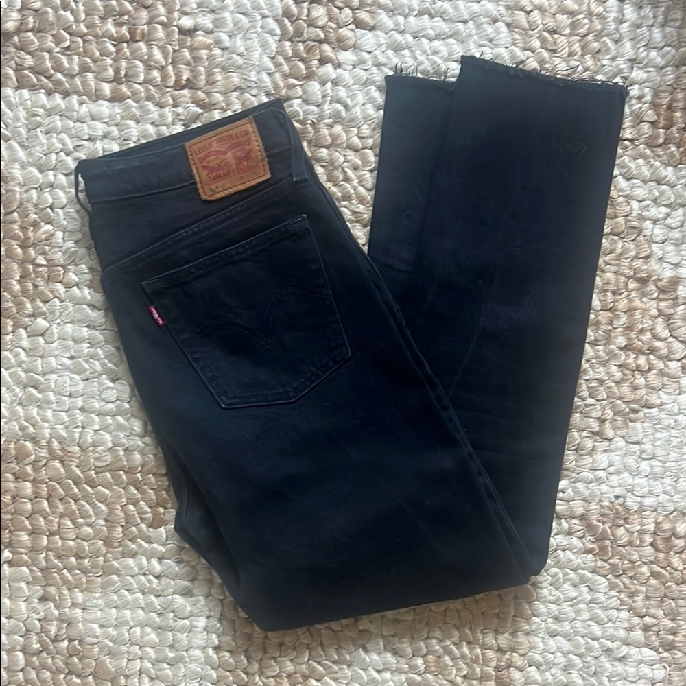 Levi's Dark Denim Jeans with Leather Patch